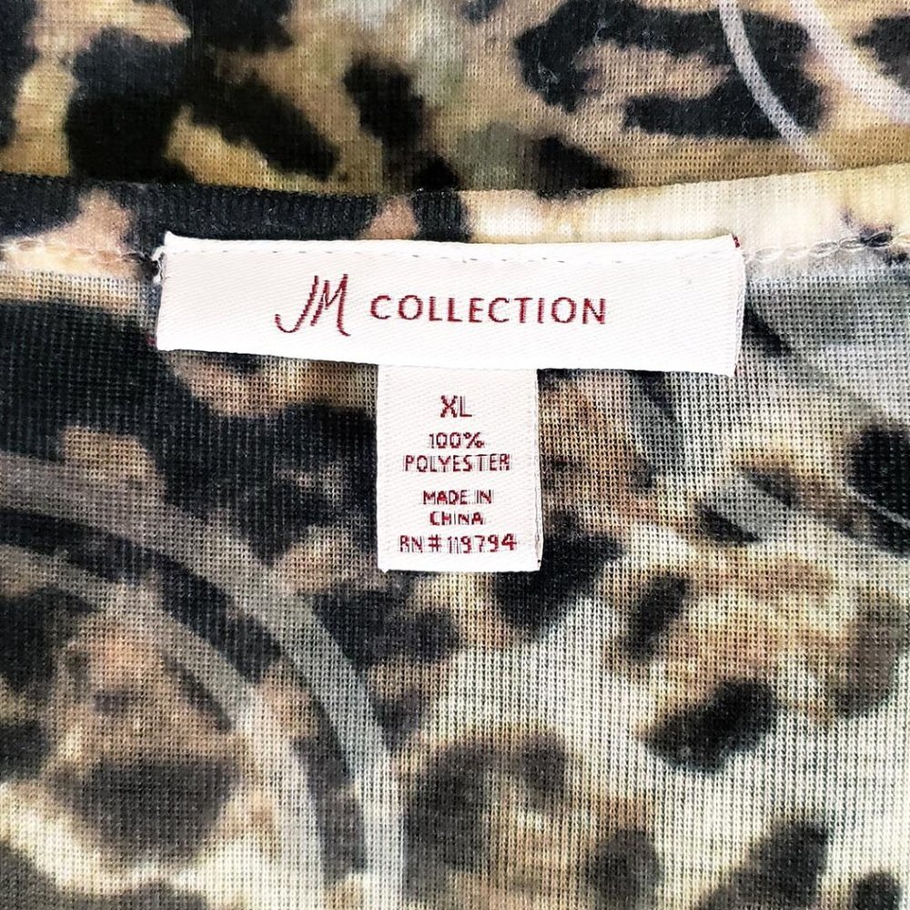 ** JM Collection Leopard Print Top with Tacking​ - Picture 8 of 8